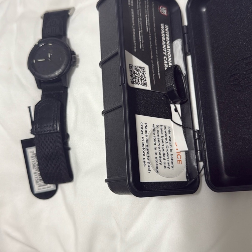 Luminox Mens G Sea Bass Black Dial Velcro